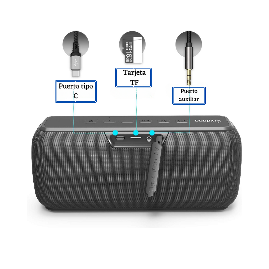 Altavoz 60W Modelo X8ii Bluetooth 5.0 con Batería de 6600mAh - IPX5 Resistente al Agua