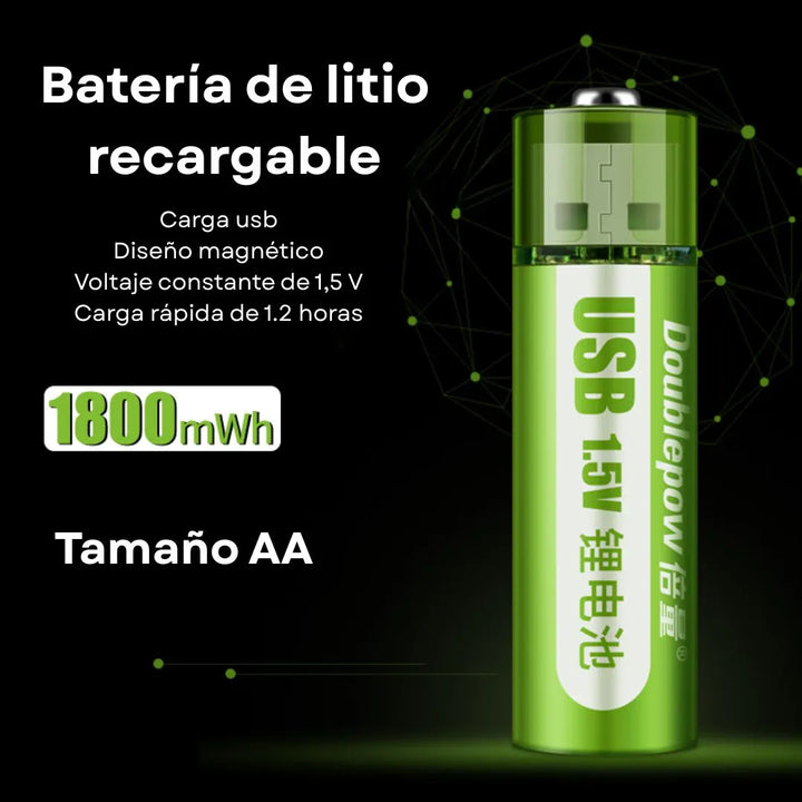 AA 1800mWh lithium rechargeable battery pack with PCB protection