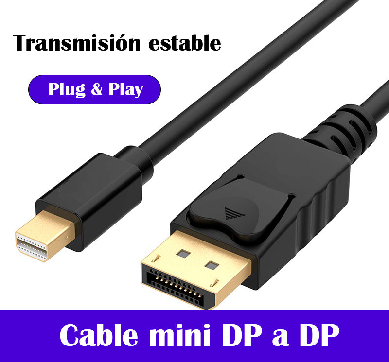 Cable DP mini a DP DisplayPort 4K 1 metro