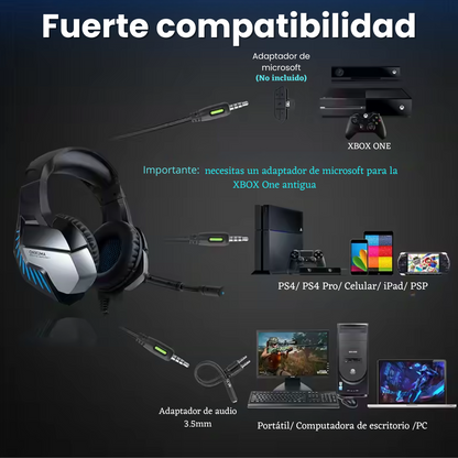 Auricular Gamer K5 PRO - Jack 3.5mm con Control de Volumen y Micrófono