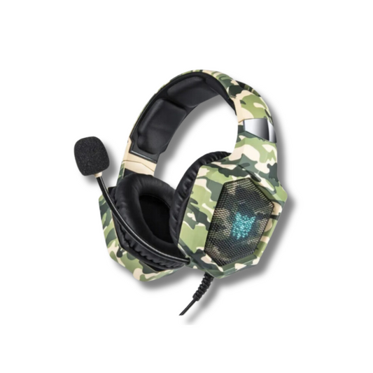 Auriculares Gamer ONIKUMA K8 Camuflado con Luz LED y Cancelación de Ruido