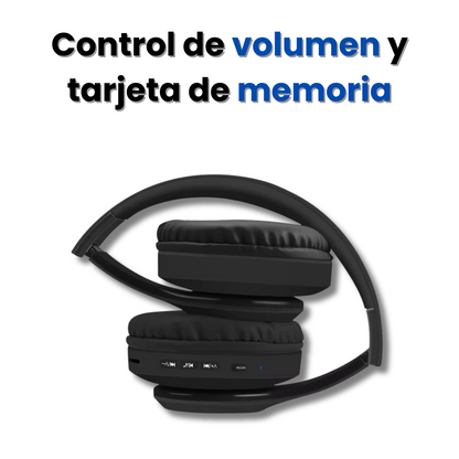 Auriculares Inalámbricos HIFI con Bluetooth 5.1 y 15 Horas de Reproducción, Ligeros, comodos y plegables