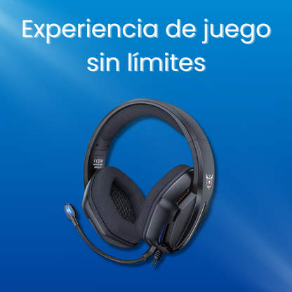 Auriculares Estéreo ONIKUMA X27 para Juegos, Cableado, Cancelación de Ruido, Luz Multicolor