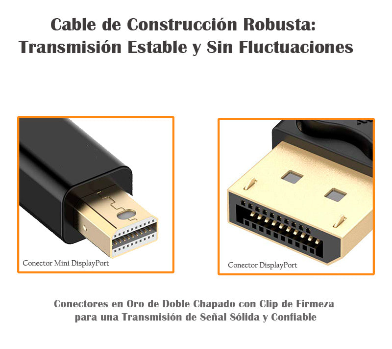 Mini DisplayPort to DisplayPort 4K Cable 1 meter