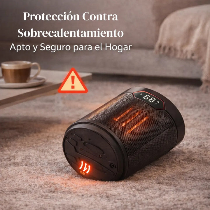 Calefactor Eléctrico PTC 1500W con Termostato y Temporizador 24H