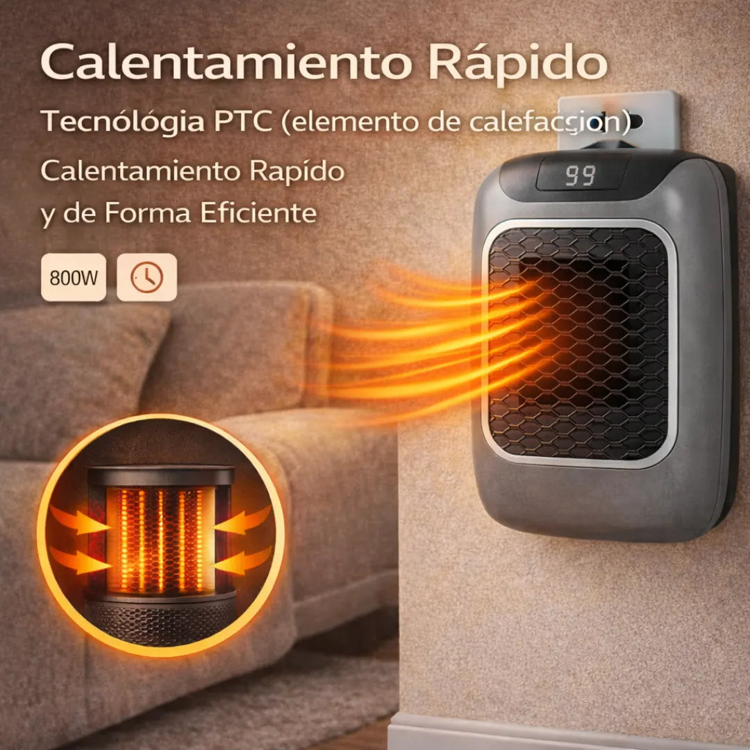 Calefactor eléctrico con control remoto