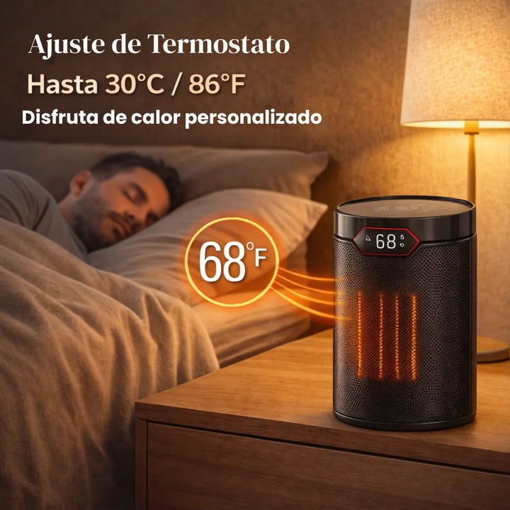 Calefactor Eléctrico PTC 1500W con Termostato y Temporizador 24H