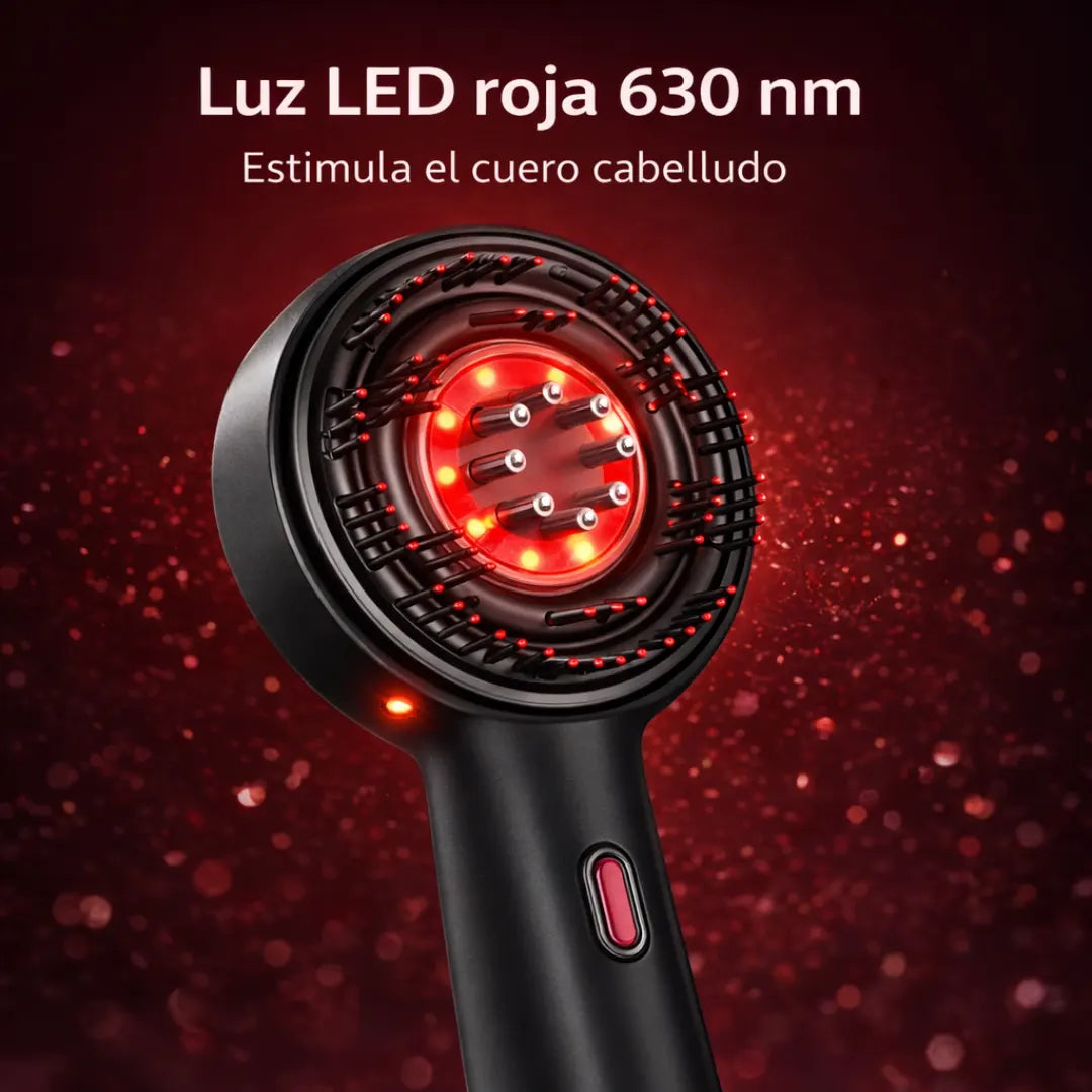 Cepillo masajeador de cuero cabelludo color negro