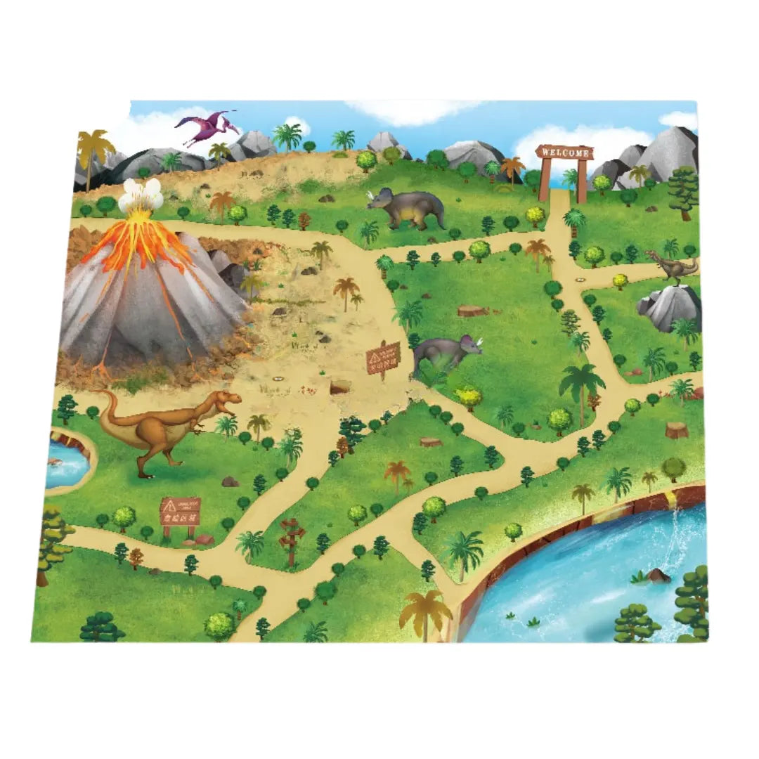 Set jurásico con dinosaurios y accesorios para juego educativo