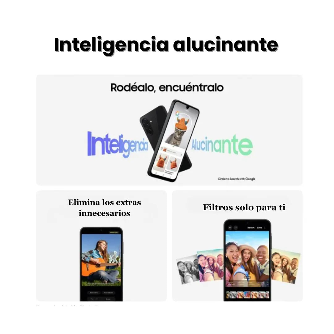 Parte trasera del Galaxy A26 con triple cámara integrada