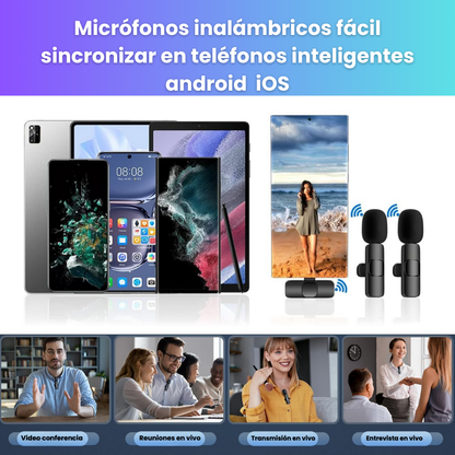 Micrófono Inalámbrico K9-K8 con Diseño Robusto y Transmisión de 2 Metros