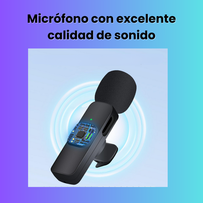 Micrófono Inalámbrico K9-K8 con Diseño Robusto y Transmisión de 2 Metros