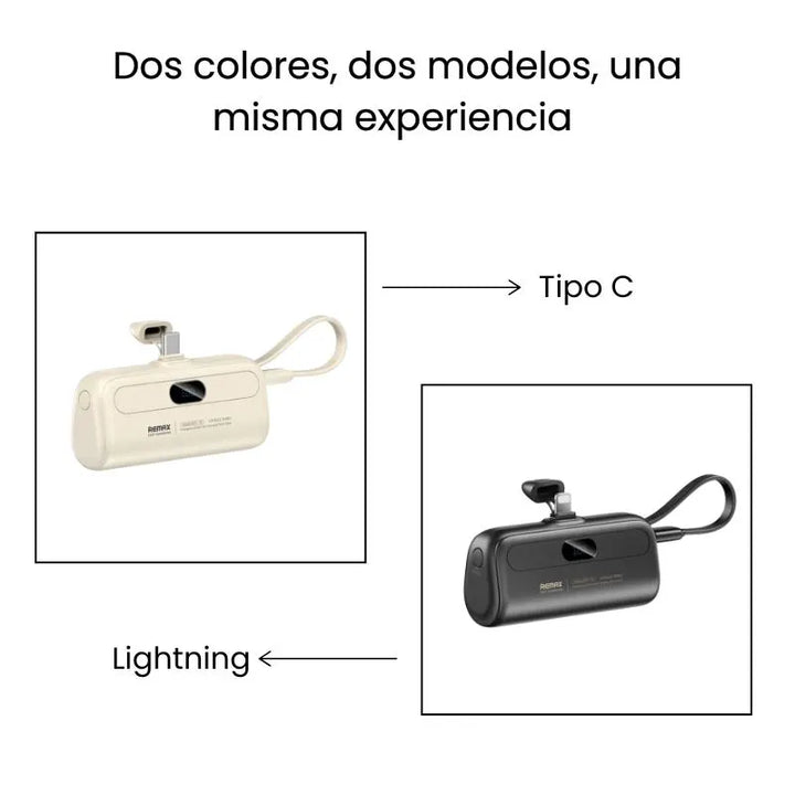 Batería externa compacta para Android y iPhone