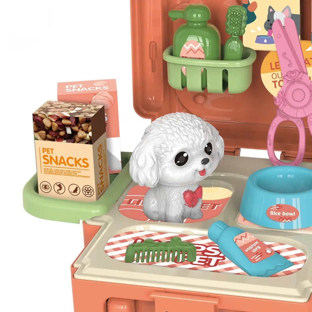 Set cuidado de mascotas con mochila para niños unisex