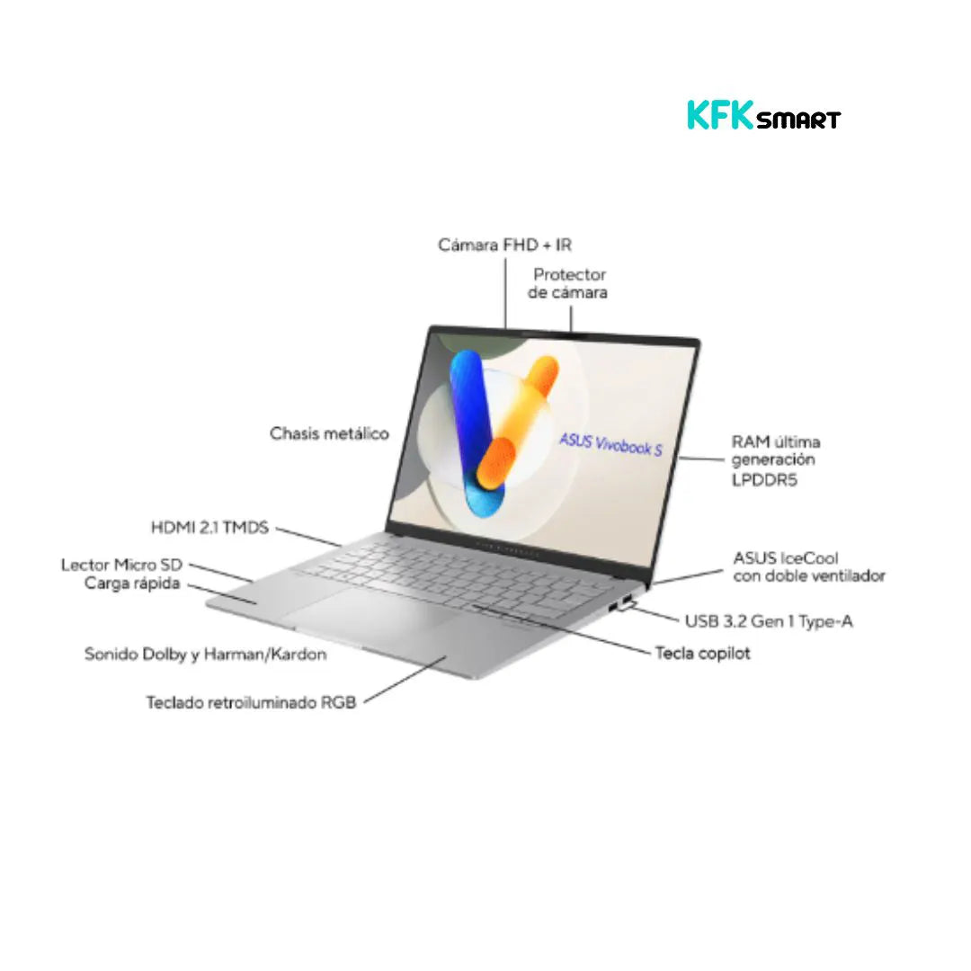 Portátil ligera con SSD 512GB y teclado retroiluminado