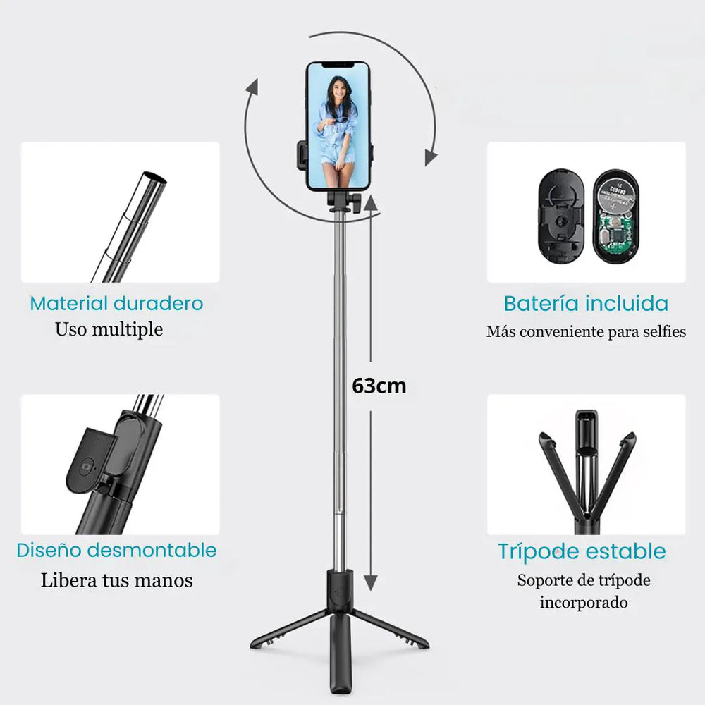 Soporte ajustable para smartphone ideal para vacaciones