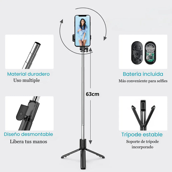 Soporte ajustable para smartphone ideal para vacaciones